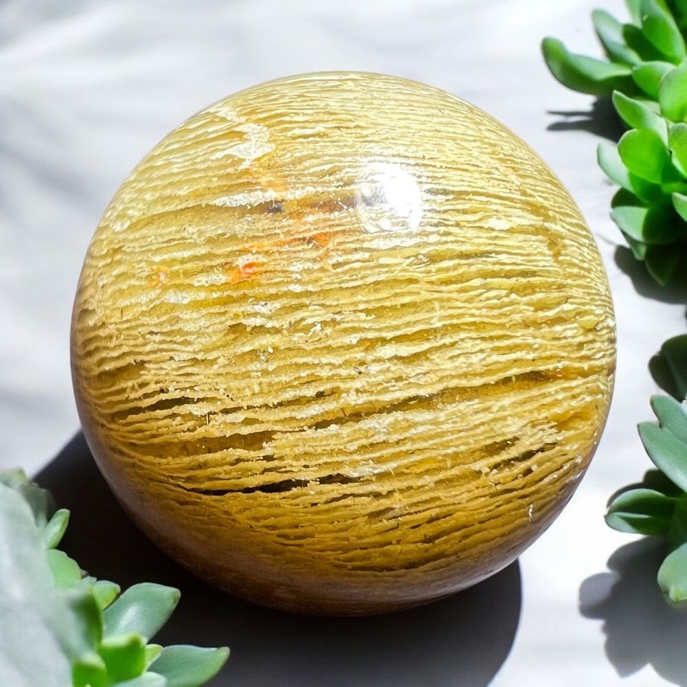 Thousand Layer Quartz Lodolite Mini Sphere Marble‎ Meditation Healing Stone